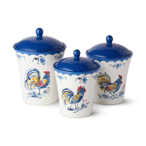 French Rooster Canister Set, 3 pc - Certified International