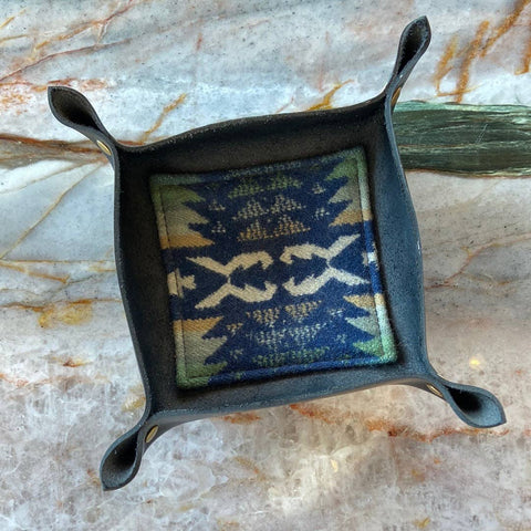 The Scrappy Catchall: Black Leather, 5"x5" - Howl Goods