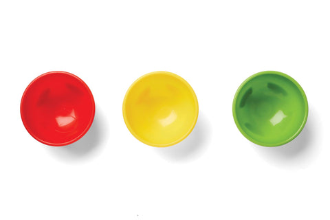 Salsa Bowls, Set of 3: Red, Yellow, Green, 14 oz each - Fox Run Brands