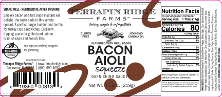 Bacon Aioli Garnishing Squeeze, 7.75 oz - Terrapin Ridge Farms