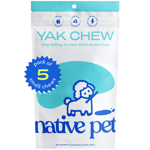 Yak Dental Chews , Himalayan Cheese Dog Treats: 5.3oz, Small - Native Pet