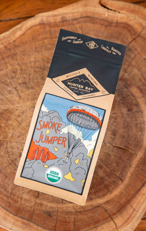 Smoke Jumper Organic Coffee, 12 oz Whole Bean - Hunter Bay Coffee Roasters