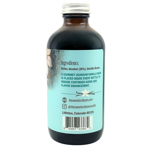 Pure Vanilla Extract, Single-Origin, 8 fl oz - The Sweetest Bean