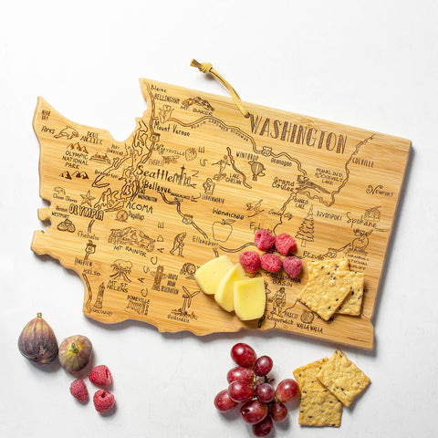 Totally Bamboo - Destination Washington State-Shaped Serving & Cutting Board