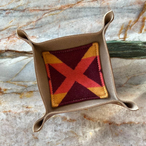 The Scrappy Catchall: Caramel Leather, 5"x5" - Howl Goods