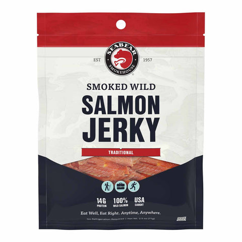 Smoked King Salmon Jerky, 2.5oz - SeaBear Smokehouse
