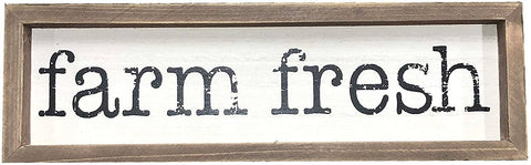 Farm Fresh Solid Pine Wood Sign - Paris Loft Inc