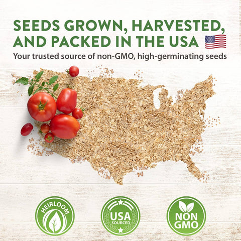8 Tomato Seeds and 2 Basil Herb Seeds - Non GMO, Heirloom - Homegrown Garden