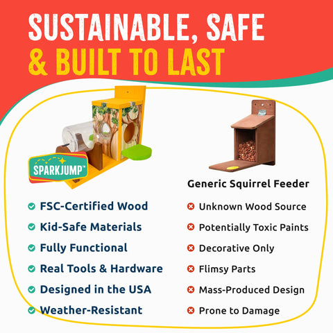 Squirrel Feeder Woodworking Kit - SparkJump