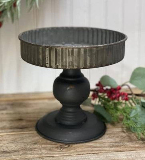 Black Base Candle Pan, 6.5" H x 7.25" W