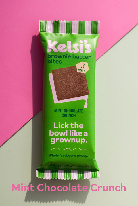 Mint Chocolate Crunch Brownie Batter Bites, Gluten Free - Kelsi's
