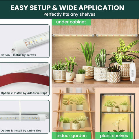4 Pk EASY GROW, 1.5ft Grow Light Bars, 4000K - My City Garden