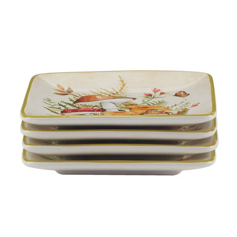 Woodland Critters Fall Canape Plate 6 in Assorted - Certified International