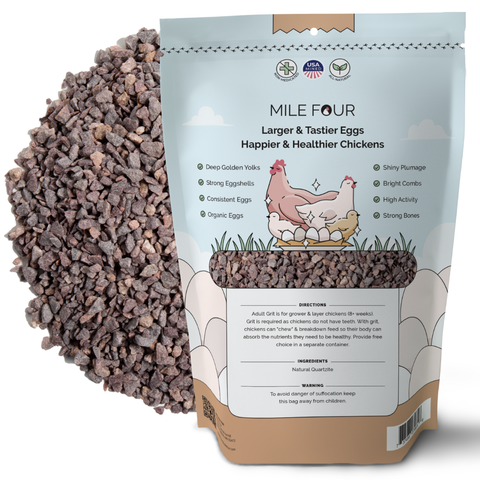 Natural Chicken Grit, Digestive Supplement, 4 lb - Mile Four