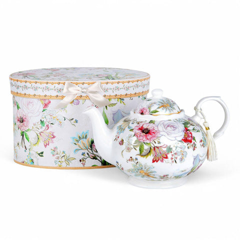 Dream Garden Bone China Teapot, in Gift Box