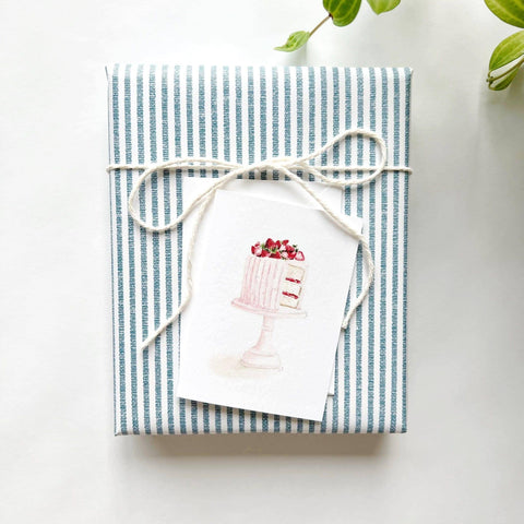 Pink cake mini enclosure notecard - Emily Lex Studio