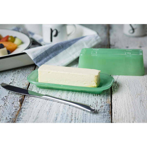 Butter Dish (1 Stick) - Jadeite Glass Collection - TableCraft