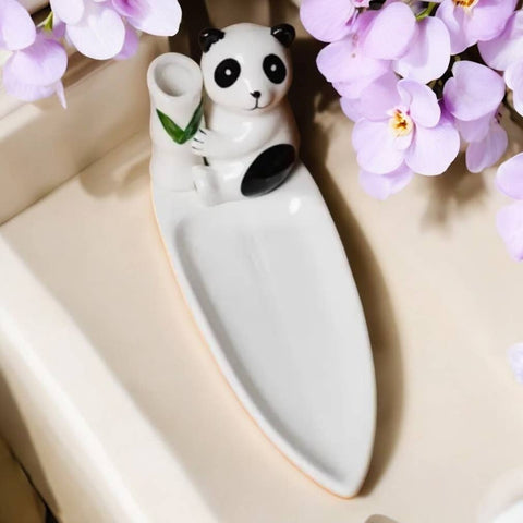 Porcelain Chopstick Holder and Serving Plate - Bamboo Switch