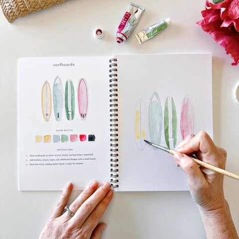 Tropical Watercolor Workbook - Emily Lex Studio