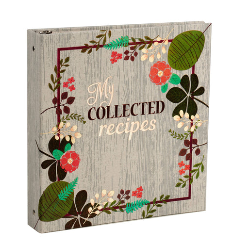 Vintage Flowers Fabric-covered Recipe Card Cookbook - Meadowsweet Kitchens