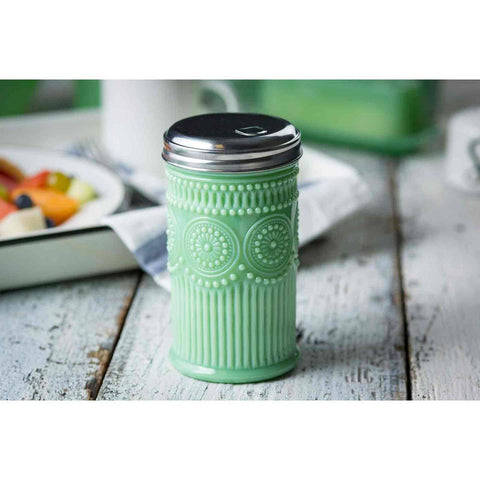Sugar Shaker, 9 oz - Jadeite Glass Collection - TableCraft Products Company