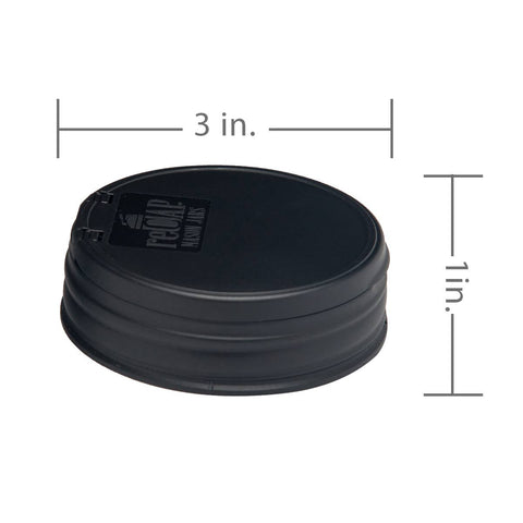 Mason Jars Flip Lid - Regular Mouth / Black - reCAP Mason Jars