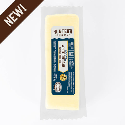 Creamy White Cheddar, 4 oz Cheese Bar, Shelf Stable - Hunter's Reserve