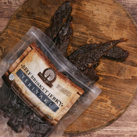 Teriyaki Brisket Jerky, All-Natural, 4oz - Mahogany Smoked Meats