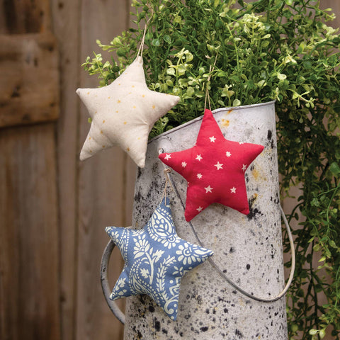 Americana Star Ornaments, Set of 3 - The Hearthside Collection