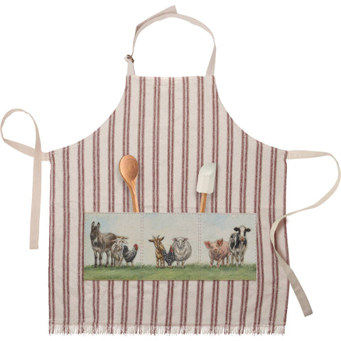 Farm Animals Apron - Primitives by Kathy