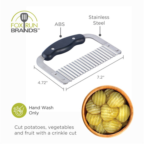 Stainless Steel Crinkle Cutter, 4.75 x 7 x 0.75 in - Fox Run Brands