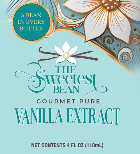Pure Vanilla Extract, Single-Origin, 4 fl oz - The Sweetest Bean