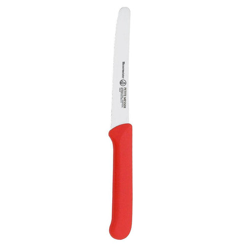 Red Serrated Tomato Knife with Matching Sheath, 4" - Messermeister