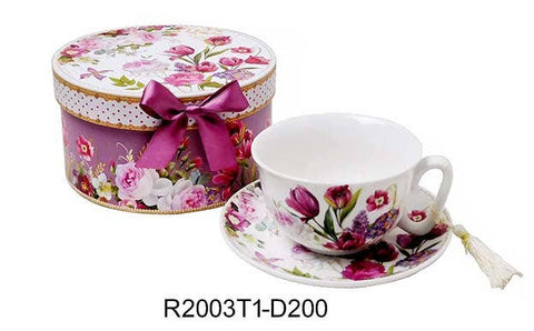 Tulip Tea/Coffee set with Cup and Saucer, in Gift Box