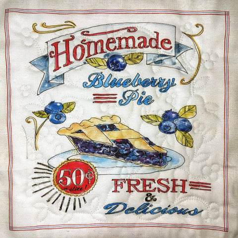 Summer Farm Stand Potholders: Blueberry Pie - Red Mitten