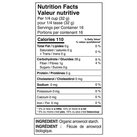 Organic Arrowroot Starch, 18 oz - Namaste Foods