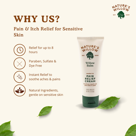 Pain Relief Cream, 3.5 oz - Nature's Willow