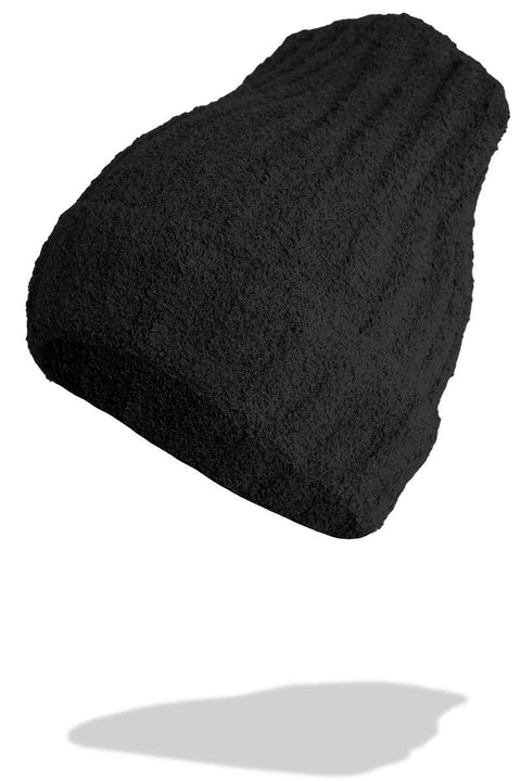 Camel Winter Solid Color Ribbed Cuff Beanie Hat: One Size - Fashion City