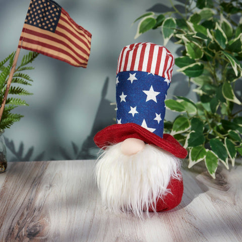 Patriotic Gnome Sitter, 9" - Primitives by Kathy