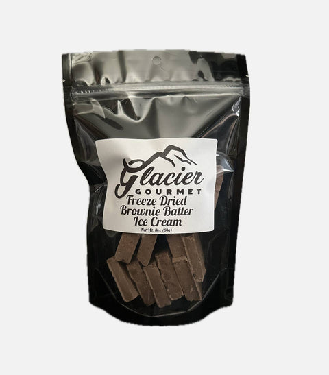 Freeze Dried Brownie Batter Ice Cream, 3 oz Bag - Glacier Gourmet