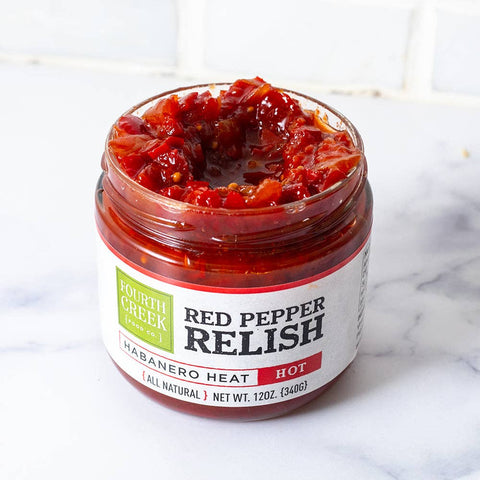 Red Pepper Relish, Hot, 12 oz - Fourth Creek Food Co.