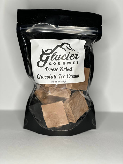 Freeze Dried Chocolate Ice Cream, 3 oz Bag - Glacier Gourmet