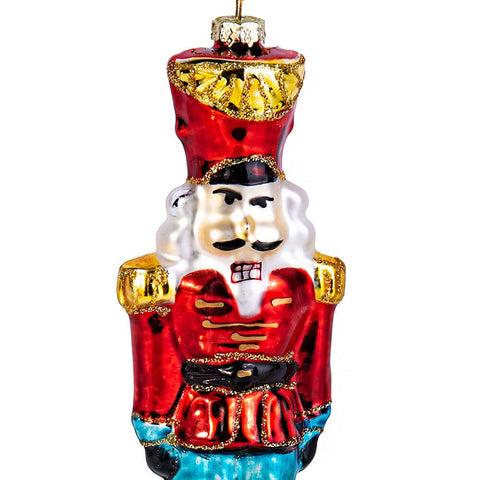 Nutcracker Glass Christmas Tree Ornament - STP