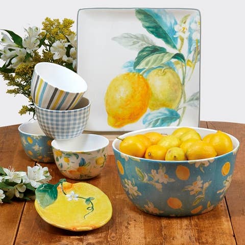Citron 3-D Lemon Dessert Plate 8 in  x 6.25 in - Certified International