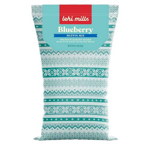 Blueberry Muffin Mix: 18 oz, Festive Cotton Bag - Lehi Mills