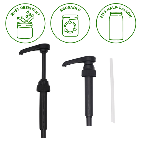 Food Grade Dispenser Pump for Mason Jars: Brushed Satin Lid - Regular mouth - Mason Jar Lifestyle