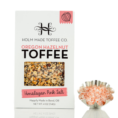 Himalayan Pink Salt - Oregon Hazelnut Toffee, 4 oz - Holm Made Toffee Co.