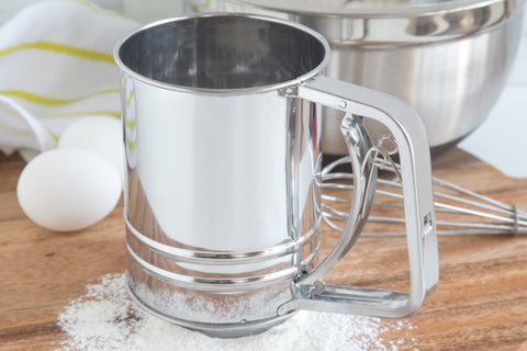 Flour Sifter, Stainless Steel, 3 cup, 3.75 x 6.25 x 5.25 in - Fox Run Brands