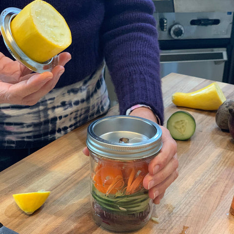 Jarware 3 in 1 Spiralizer for Wide Mouth Mason Jar - Fox Run Brands