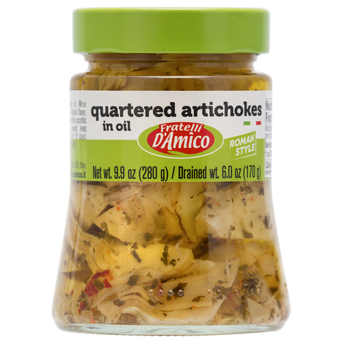 Fratelli D'Amico Artichokes In Oil "Roman Style", 9.9 oz - Wholesale Italian Food
